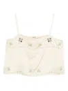 Bode Floral-embroidered Tank Top In Neutral