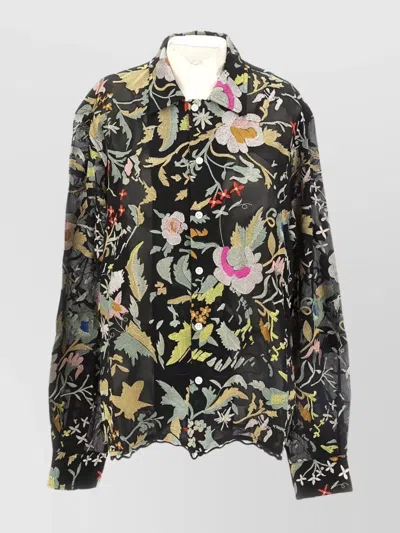 Bode Floral Heirloom Ls Shirt In Multi