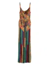 Bode Floral-print Fringe Dress In Multi