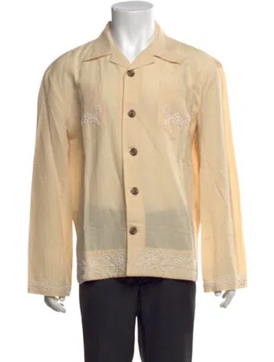 Pre-owned Bode Floral Print Long Sleeve Shirt W/ Tags In Neutrals