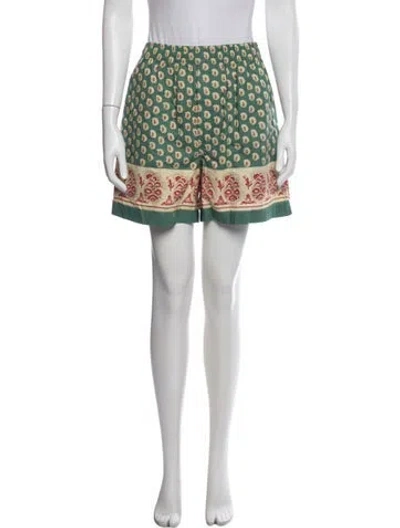 Pre-owned Bode Floral Print Mini Shorts In Multi