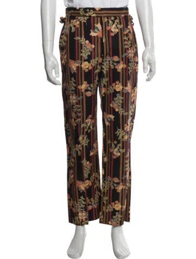 Pre-owned Bode Floral Print Pants In Multi