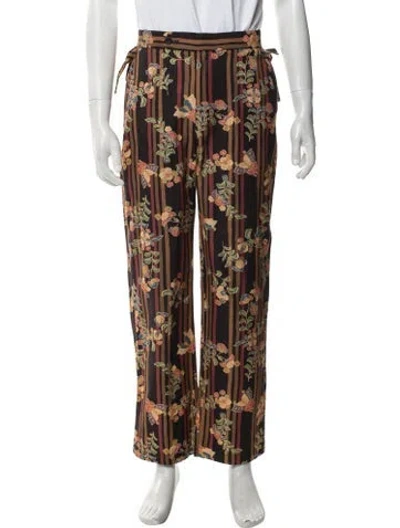 Pre-owned Bode Floral Print Pants In Multicolor