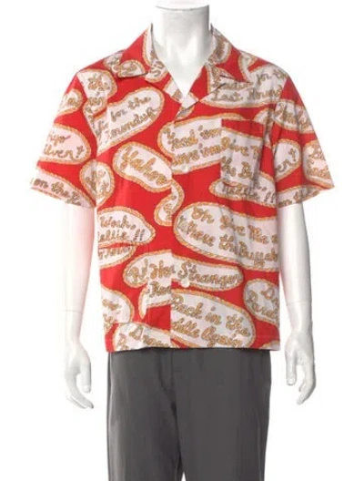 Pre-owned Bode Floral Print Short Sleeve Shirt In Multi