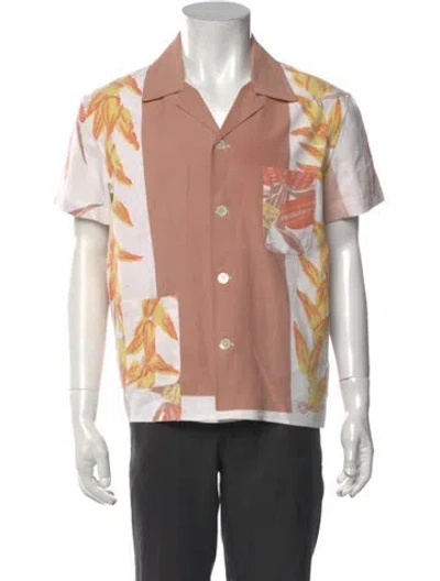 Pre-owned Bode Floral Print Short Sleeve Shirt In Multicolor