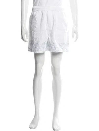 Pre-owned Bode Floral Print Shorts In White