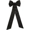 Bode Football Jacquard Bow Barrette In Black