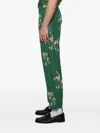 Bode Football-print Pajama Trousers In Green