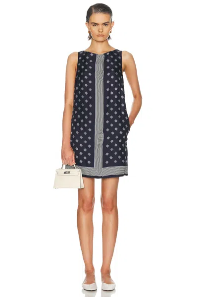 Bode Foyer Diamond Dress In Blue