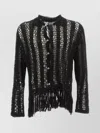 BODE FRINGE KNIT SHIRT RIBBED CUFFS