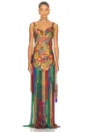 Bode Fruit Pit Dress In Multi