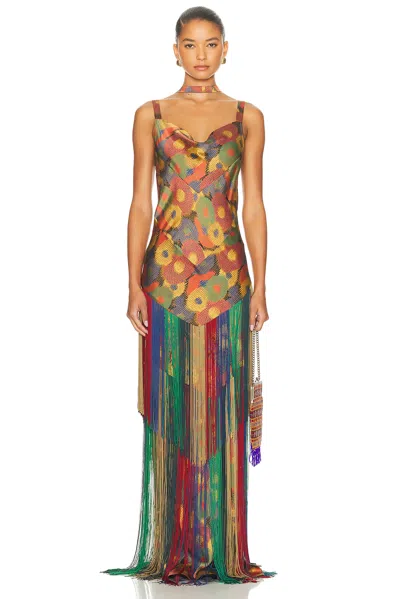 Bode Fruit Pit Dress In Multi