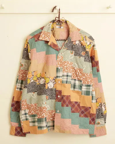 Pre-owned Bode Fw22  Multicolor Diagonal Square Patchwork Shirt