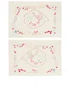 Bode Garden Party Pillowcases In Ecru Multi