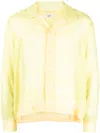 Bode Geometric-panneled Silk Shirt In Yellow