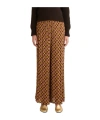 Bode Geometric Print Midi Skirt In Brown