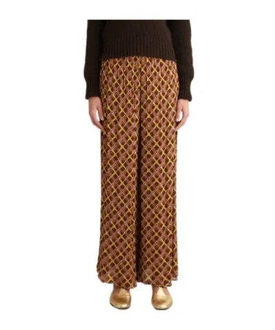 BODE BODE GEOMETRIC PRINT MIDI SKIRT