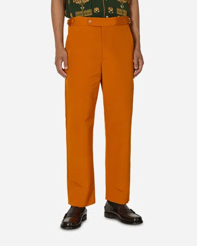 Bode Ginger Faille Trousers In Orange
