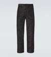Bode Glitter Faille Straight Pants In Black