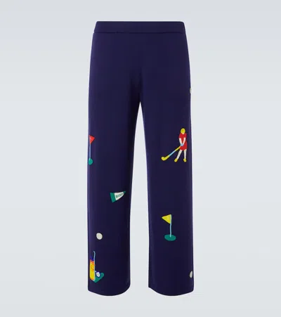 Bode Golf Wool Sweatpants In Blue