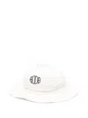 Bode Grandfather Bucket Hat In White