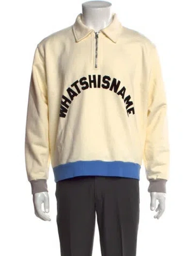 Pre-owned Bode Graphic Print Collar Pullover In Neutral