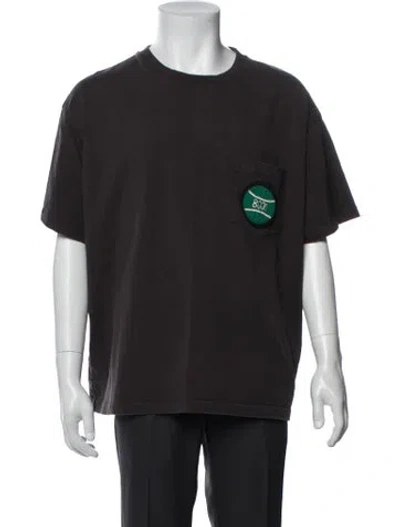 Pre-owned Bode Graphic Print Crew Neck T-shirt In Black
