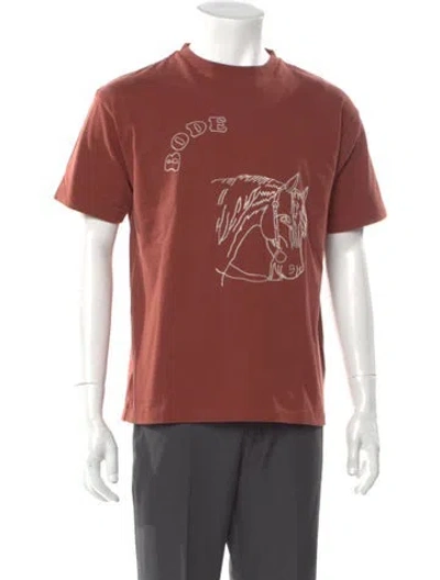 Pre-owned Bode Graphic Print Crew Neck T-shirt In Multi