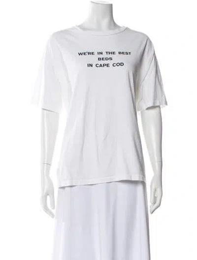 Pre-owned Bode Graphic Print Crew Neck T-shirt In Neutral