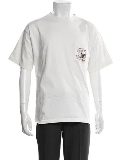 Pre-owned Bode Graphic Print Crew Neck T-shirt In Neutrals