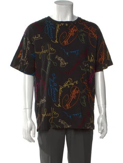 Pre-owned Bode Graphic Print Crew Neck T-shirt W/ Tags In Black