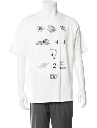 Pre-owned Bode Graphic Print Crew Neck T-shirt W/ Tags In Neutral