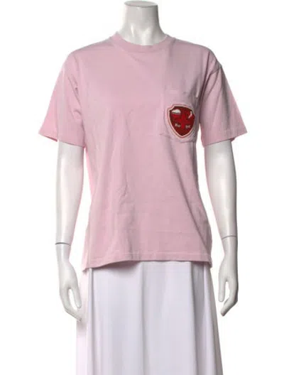 Pre-owned Bode Graphic Print Crew Neck T-shirt W/ Tags In Pink