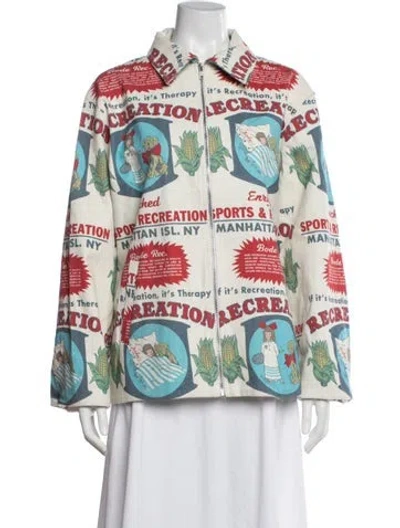 Pre-owned Bode Graphic Print Jacket In Multicolor