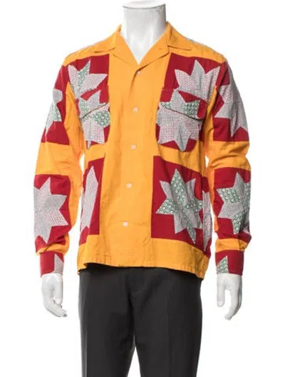 Pre-owned Bode Graphic Print Long Sleeve Shirt In Multicolor