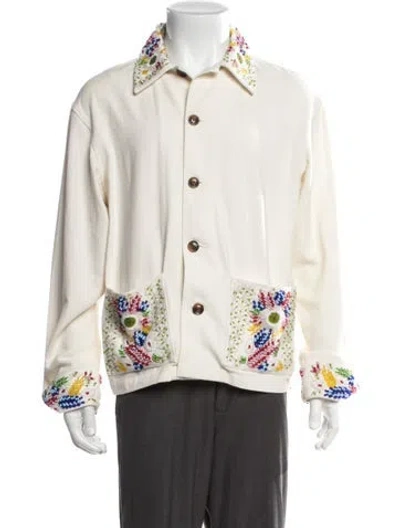 Pre-owned Bode Graphic Print Long Sleeve Shirt In Neutrals