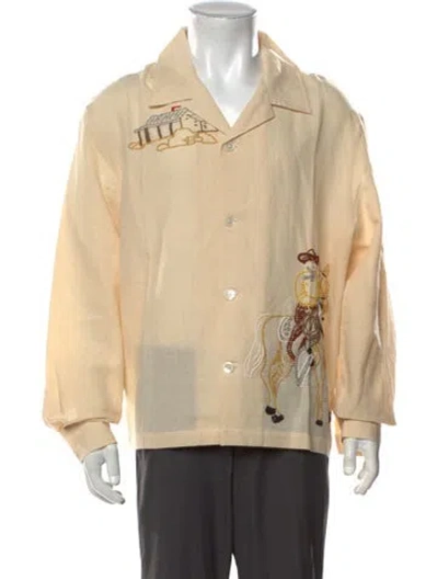 Pre-owned Bode Graphic Print Long Sleeve Shirt W/ Tags In Neutrals