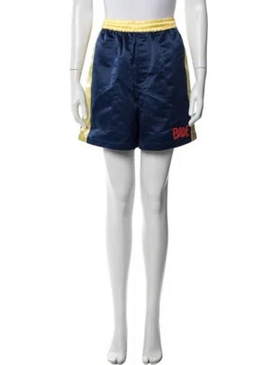 Pre-owned Bode Graphic Print Mini Shorts In Blue/white