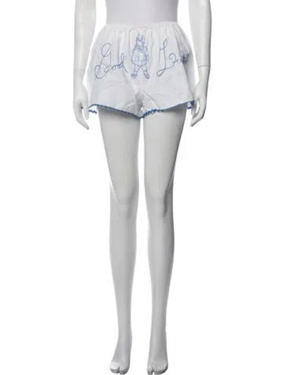 Pre-owned Bode Graphic Print Mini Shorts In Multicolor