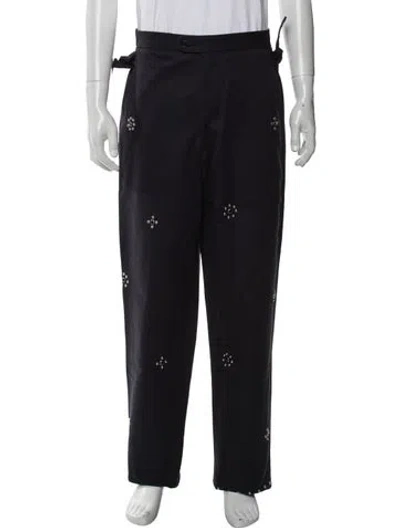 Pre-owned Bode Graphic Print Pants In Blue