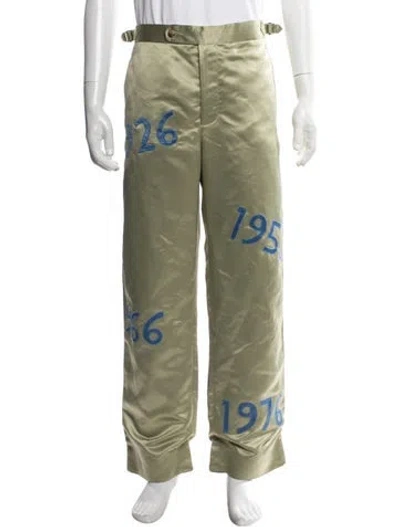 Pre-owned Bode Graphic Print Pants In Green