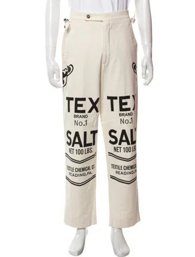 Pre-owned Bode Graphic Print Pants In Neutrals
