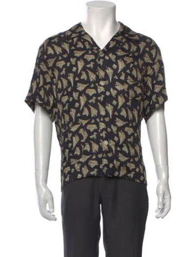 Pre-owned Bode Graphic Print Short Sleeve Shirt In Multicolor