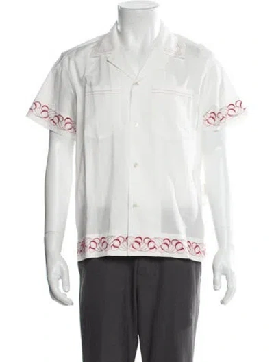 Pre-owned Bode Graphic Print Short Sleeve Shirt W/ Tags In Gray