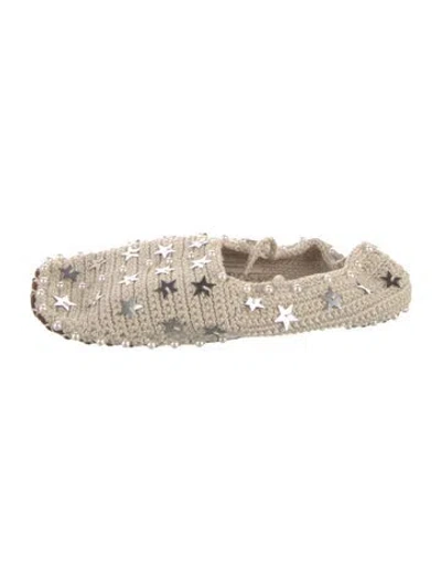 Pre-owned Bode Graphic Print Slippers In Neutrals