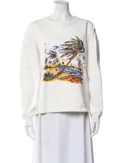 Pre-owned Bode Graphic Print Sweatpants In White
