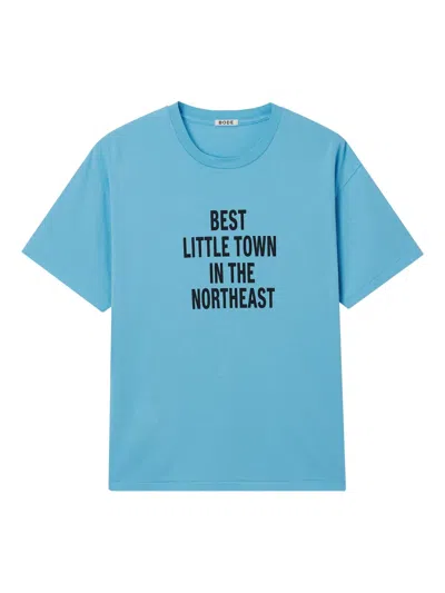 Bode Graphic Print T-shirt In Blue