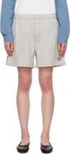 Bode Gray Crew Sweat Shorts In Grey Grey