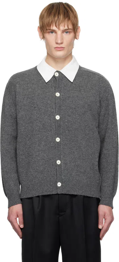 Bode Gray Orchard Cardigan In Grey