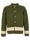 Bode Green Crochet Marsh Shirt In Green